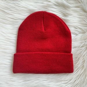 Mens Red beanie